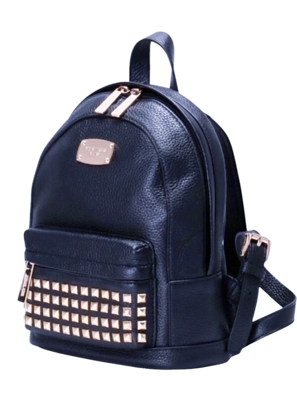 Michael Kors Jet Set Studded Backpack Black Leather